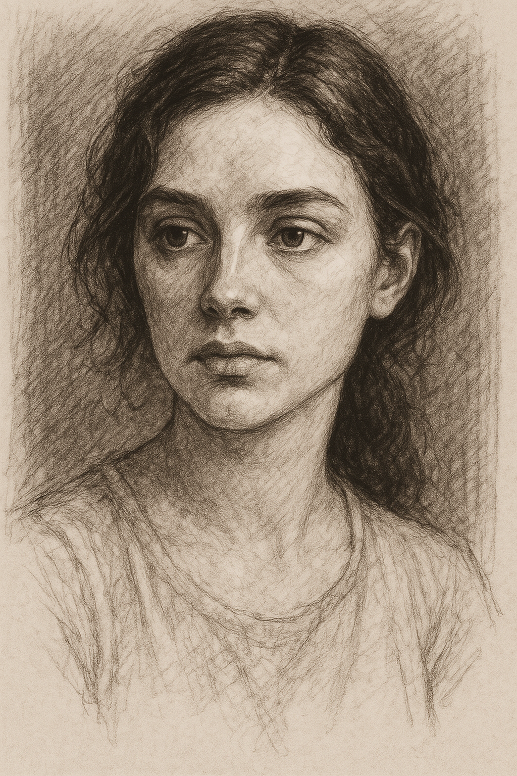 Ejemplo de retrato carboncillo 4