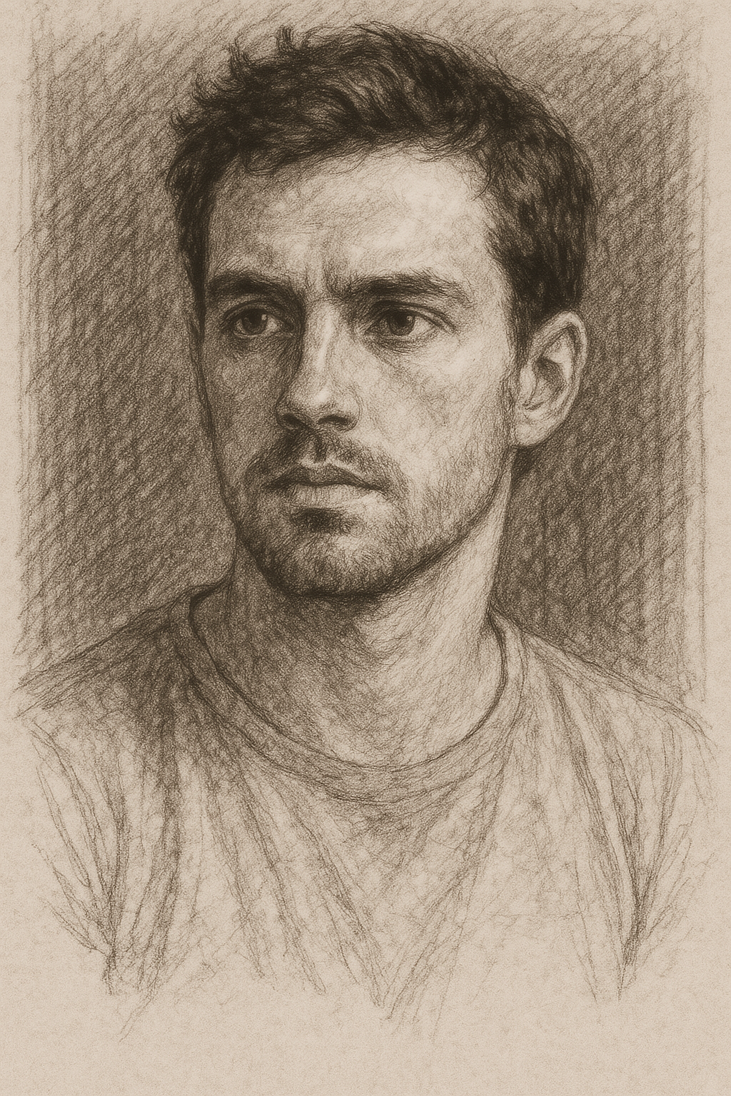 Ejemplo de retrato carboncillo 5